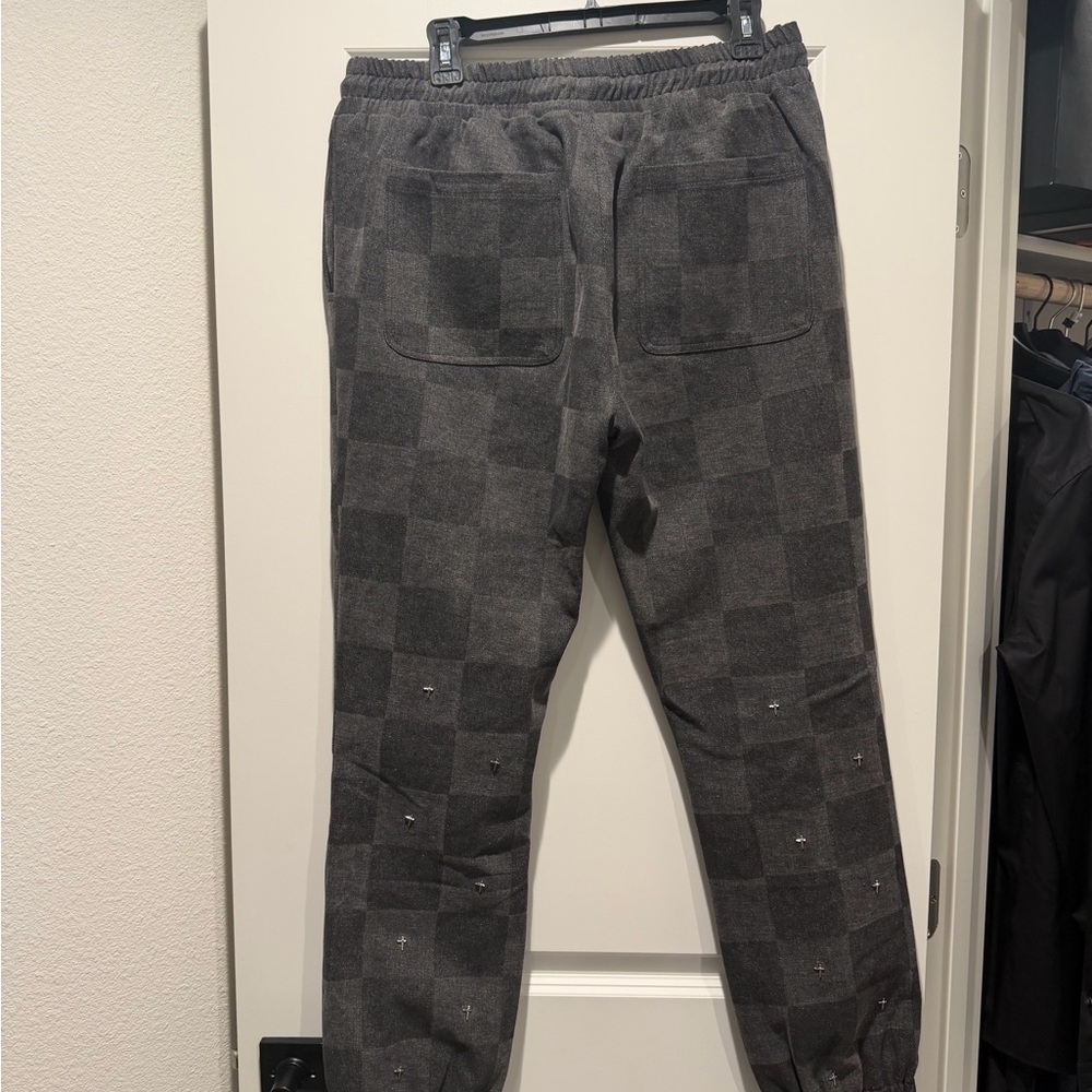 RtA Gray Checkered Sweatpants - Picture 2 of 3